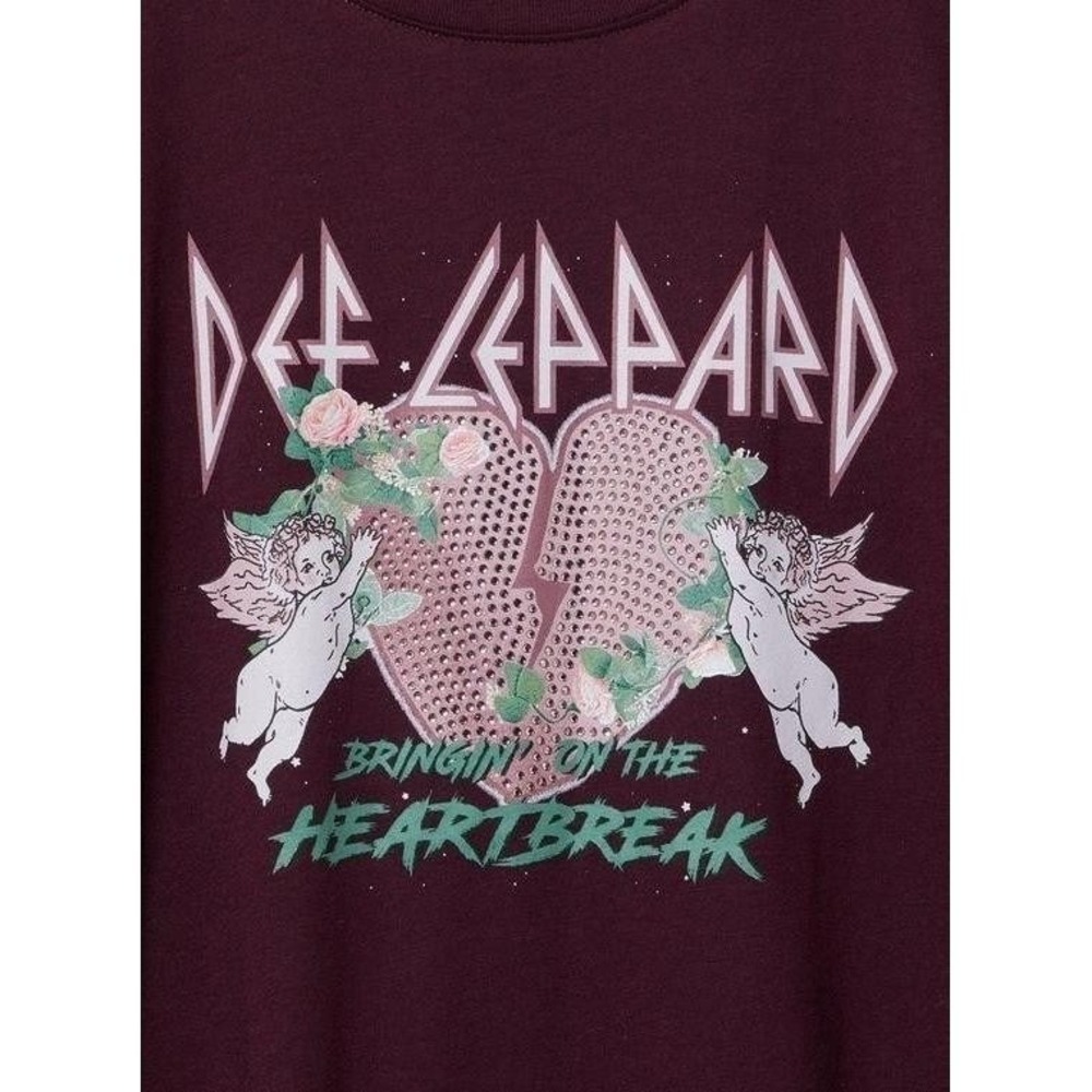 NWT Torrid Def Leppard Oversized Fit Crew Cotton Tee 2X